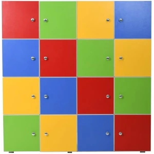 16 Kapaklı Öğrenci Dolabı (120 x 120 x 35 Cm)
