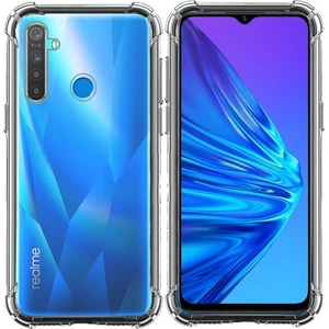 Realme 5i Kılıf Silikon Şeffaf Köşeli Olex