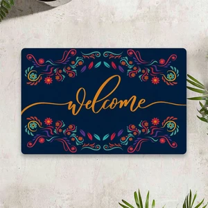 Welcome Dijital Baskılı 50 x 70 Cm. Dekoratif Çok Amaçlı Iç ve Dış Kapı Paspası
