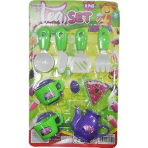 Nzm Çay Seti 11 Parça Renkli Plastik Eğlenceli Oyun Seti 1+ Yaş İçin