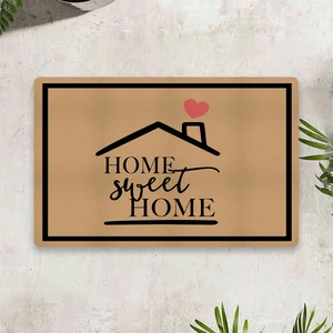Home Sweet Home Dijital Baskılı 50 x 70 Cm. Dekoratif Çok Amaçlı Iç ve Dış Kapı Paspası