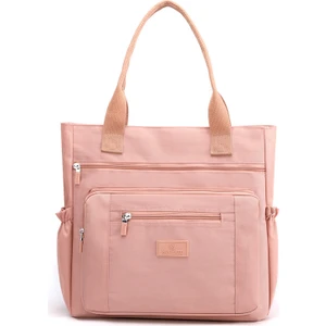 Kadınlar İçin Büyük Kapasiteli Çok Cepli Omuz Çantası - Pembe (Yurt Dışından)