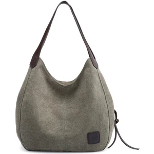 Kadın Omuz Çantası Fermuarlı Günlük Çanta Kanvas Moda Çantalar Çok Amaçlı Kullanımlı Bez Çanta (Yurt Dışından)