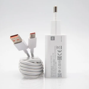 Xiaomi ve Poco  Orjinal 33 Watt 5A Mdy 11 Ez Turbo Şarj Aleti Başlık+Kablo Set (Kutusuz) Turuncu Uçlu
