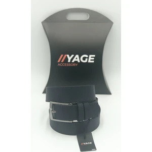 Lacivert Vintage Kenar Dikişli 3,5 cm Spor Kemer