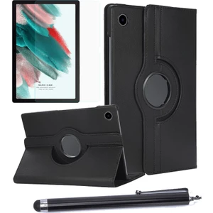 Samsung Galaxy Tab A8 10.5 SM-X200 / X205 2021 Kılıfı Dönebilen Standlı + Ekran Koruyucu + Kalem Set