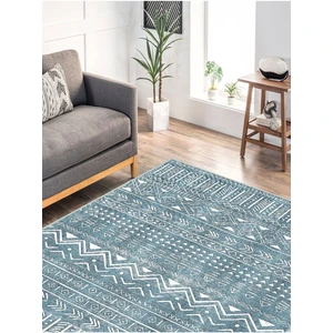 Iskandinav Kilim Desenli Halı, Dokuma Taban Dekoratif Şönil Halı