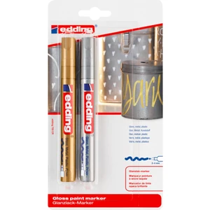 750 Yuvarlak Uçlu Boya Kalemi 2 Renk Gümüş Altın