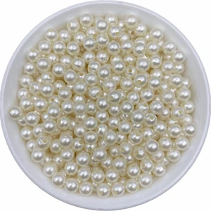 Hedef Bijuteri Plastik Inci 50GR 8 mm Krem Plastik Inci Boncuk Takı Yapım Boncuğu 50GR 180 Adet