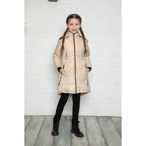 Kapşonlu Içi Polar Şişme Mont