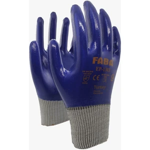 EP-1303 Lacivert Nitril Polyester Eldiven 9/l