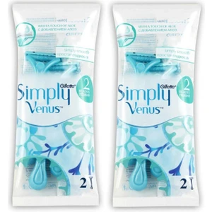 Gillette Kadın Poşet Venüs Simply 2 Bıcak 2'li Yedek x 2