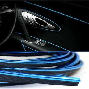 Z Tech Araç Içi Ip Şerit - Torpido Şeridi Fitili -Trim 5 Metre Mavi