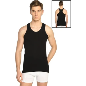 Siyah  Rambo Ribana Sporcu Erkek Atlet %100 Pamuk 3'lü Paket