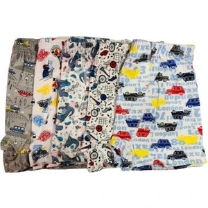 Erkek Çocuk Çok Renkli Desenli Baskılı Elastan Likralı Pamuk Boxer 6'lı