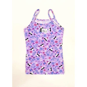 Kız Çocuk Elastan Empirme Geniş Askılı Karışık Desenli Çok Renkli Pamuk Atlet Çeşitleri 6'lı