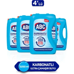 Abc karbonatlı Ultra Çamaşır Suyu 3,25L 4'lü Paket