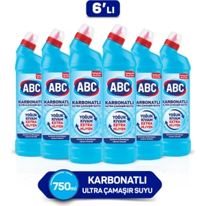 Abc karbonatlı Ultra Çamaşır Suyu 750 ml 6'lı Paket