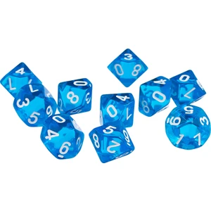 Trpg Oyunları Parti Favor Çocuk Için D10 Zar Temizle (Yurt Dışından)