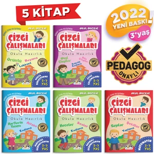 Gong Çocuk Çizgi Çalışmaları Seti 2022 5 Kitap