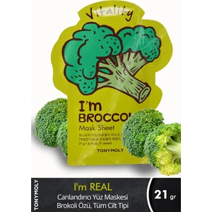 Yüz Maskesi I'm Real Canlandırıcı Brokoli Cilt Bakımı 21gr