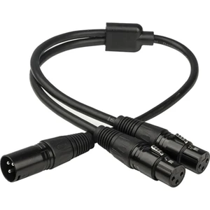 Xlr Erkek Çift Kadın Xlr Y Kordon Dengeli Mikrofon Adaptörü Yama Kablosu