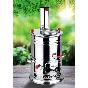 Oğuz Kömür Çay Semaveri 3,5 Litre Tek Musluk Odunlu Kömürlü Semaver