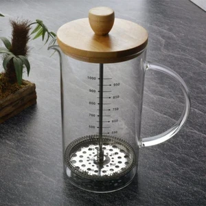 Bambu Kapaklı 1000 ml Ölçekli French Press - THN68111