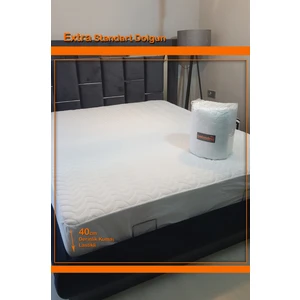 Extra Standart Dolgu Yatak Alezi 245GR./M2  Kapitoneli Fitted (Tam Sarar) 100X200 Pamuk