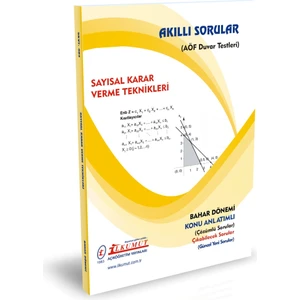 İlkumut Yayınları - Sayısal Karar Verme Teknikleri