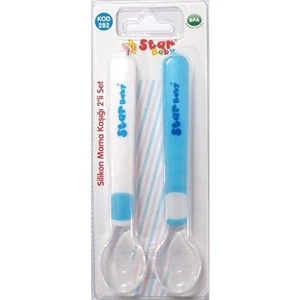 Star Baby Silikon Mama Kaşığı 2 Li Set 282