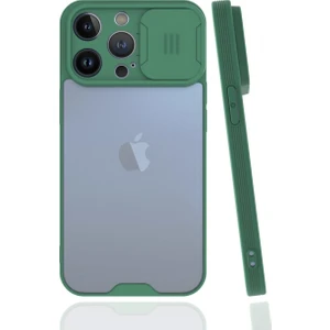 iPhone 13 Pro Kılıf Platin Kamera Koruma Silikon - Yeşil