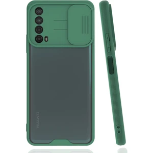 Huawei P Smart 2021 Kılıf Platin Kamera Koruma Silikon - Yeşil