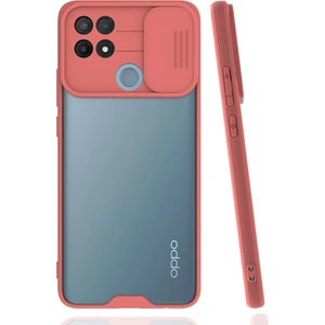 Oppo A15S Kılıf Platin Kamera Koruma Silikon - Pembe
