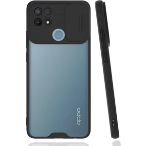 Oppo A15S Kılıf Platin Kamera Koruma Silikon - Siyah