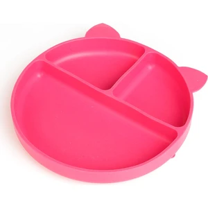 Baby Plus Vakum Tabanli Silikon Tabak - Coral Pink