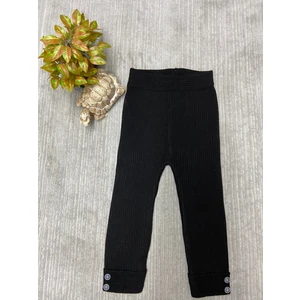 Meriç Bebe Düğme Detaylı Fitilli Çocuk Triko Tayt