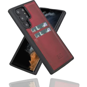 Samsung Galaxy S22 Ultra Uyumlu Kartlıklı Arka Kapak V4EF Kırmızı