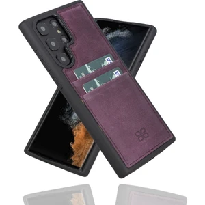 Samsung Galaxy S22 Ultra Uyumlu Kartlıklı Arka Kapak Cz7 Mor