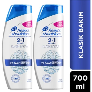 Head & Shoulders Klasik Bakım 2'si 1 Arada Kepeğe Karşı Etkili Şampuan 350 ml x 2 Adet