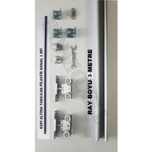 Sürgülü Oda Kapı Mekanizması 3 Metre Ray 2 Tkm Mekanizma