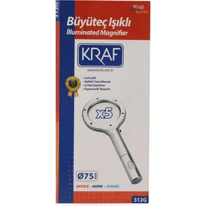 312G Işıklı 5x Büyüteç 75MM
