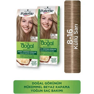 Kalıcı Doğal Renkler Saç Boyası 8-16 Küllü Sarı X 2 Adet