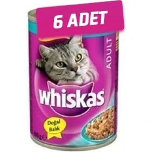 6 Adet - Whiskas Ton Balikli Yetişkin Kedi Konservesi 400 gr