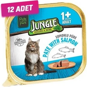 12 Adet - Jungle Balıklı Pate Yetişkin Kedi Konservesi 100 gr