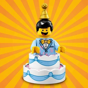 71021-10 Minifigür Seri 18 - Birthday Cake Guy