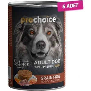 Pro Choice 6 Adet - Pro Choice Adult Kuzu Somon ve Havuçlu Yetişkin Köpek Konservesi 400 gr