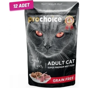 Prochoice Tahılsız Kuzu ve Ciğerli Yetişkin Kedi Konservesi 85 gr - 12 Adet