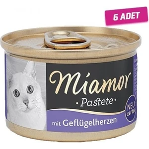 6 Adet - Miamor Pastete Yürekli Tahılsız Kedi Konservesi 85 gr