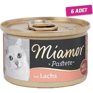 6 Adet - Miamor Pastete Somonlu Tahılsız Kedi Konservesi 85 gr